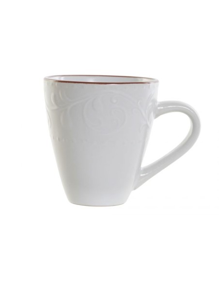 TAZA 340ML 13.5X9.5X10.5CM RELIEVE BLANCO
