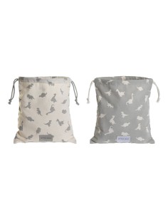 BOLSA CANVAS ALGODON 24X2X26 DINO 2 SURT.