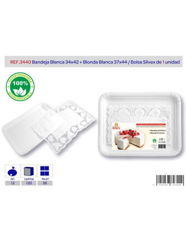 L/1 BANDEJA BL.+ BLONDA 34 X 42 BL.