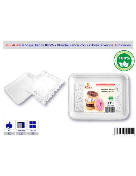 3 BANDEJAS+BLONDA 18X24CM