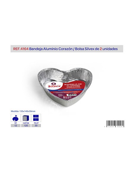 BANDEJA ALUMINIO CORAZON L.2