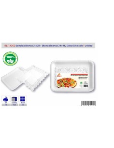 BANDEJA+BLONDA RECT 31X38 1UND