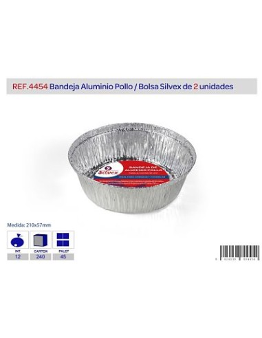 BANDEJA ALUMINIO POLLO (LOTE 2 U)