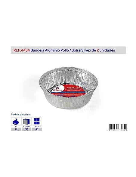 BANDEJA ALUMINIO POLLO (LOTE 2 U)
