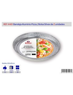 BANDEJA ALUMINIO PIZZA LOTE 2 UND