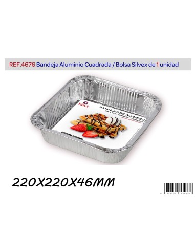 BANDEJA ALUMINIO CUADRADA (LOTE 1 U)