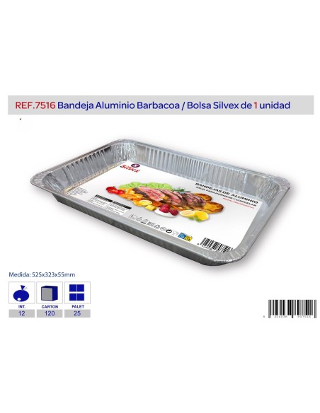 BANDEJA ALUMINIO BARBACOA L 1