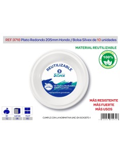 PLATO MED. HONDO LOTE DE 12