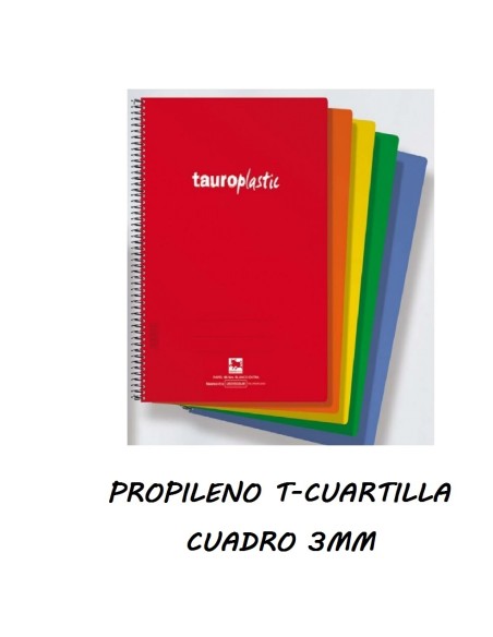 TAURO PLASTIC 4º 80H CUADROS 3MM POLIPROPILENO