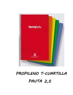 TAURO PLASTIC 4º 80H PAUTA 2.5 POLIPROPILENO