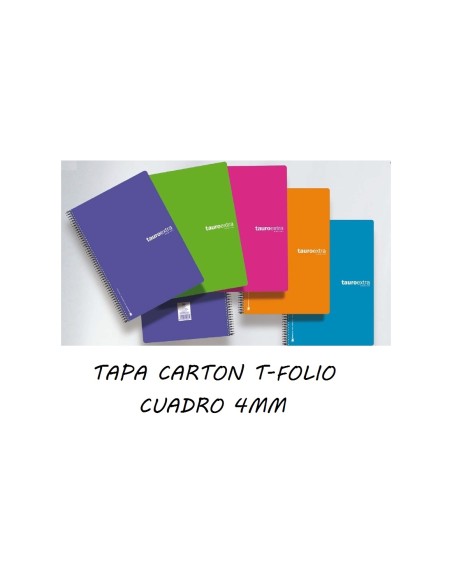 TAURO EXTRA Fº 80H CUADRO 4MM TAPA CARTON