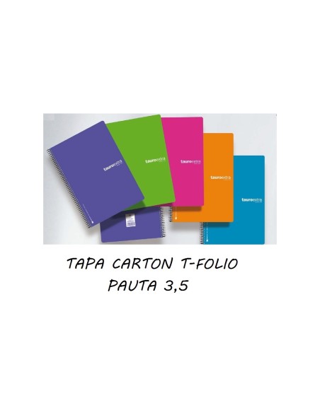 TAURO EXTRA Fº 80H PAUTA 3.5 TAPA CARTON