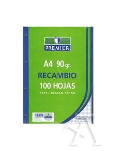 RECAMBIO A4 LISO 100H 4 TAL