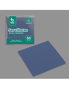 S/50 SERVILLETA AZUL MAR. P-P 38X38CM