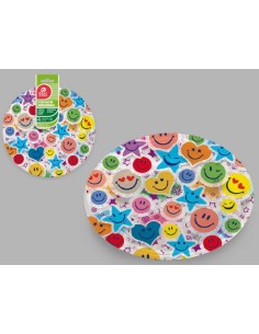 S/4 PLATO LLANO CARAS SONRIENTES 23 CM