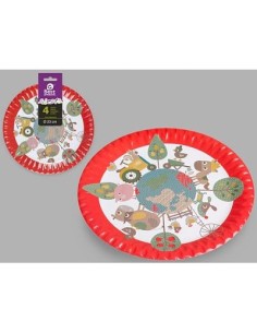 S/4 PLATO LLANO DISEÑO GRANJA 23 CM