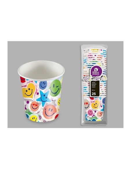 S/25 VASO 200CC CARAS SONRIENTES