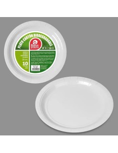 S/10 PLATO CARTON BLANCO 20 CM