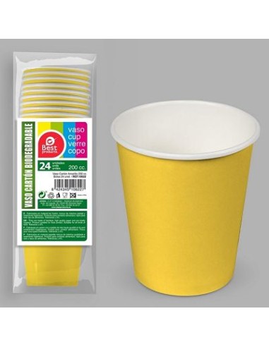 S/24 VASO 200CC CARTON AMARILLO