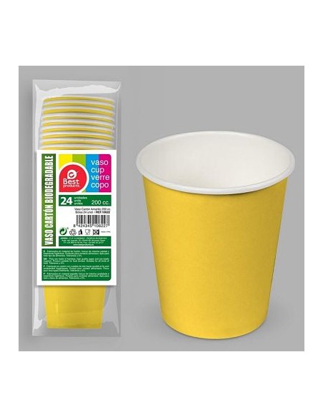 S/24 VASO 200CC CARTON AMARILLO