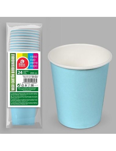 S/24 VASO 200CC CARTON AZUL BABY