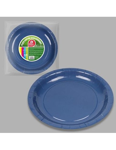 S/10 PLATO 20CM CARTON AZUL