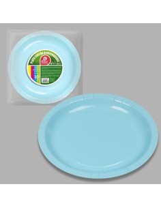 S/10 PLATO 20CM CARTON AZUL BABY