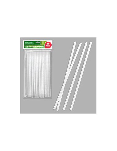 S/25 CAÑA CARTÓN BLANCA 197 X 6 MM