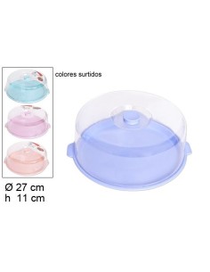 TARTERA 27CM PASTELES C/TAPA