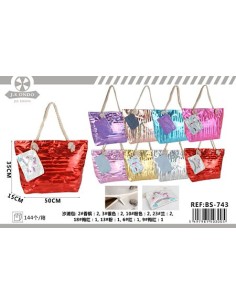 BOLSO PLAYA METALICO