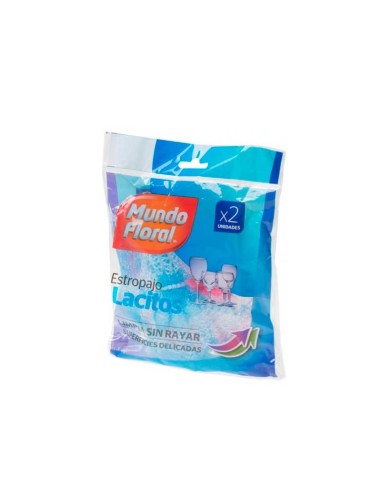 MUNDO FLORAL ESTROPAJO LACITOS x2