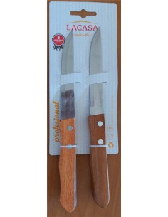 CUCHILLO 0.9MM 2UND CHULETERO SIERRA LASER MANGO MADERA