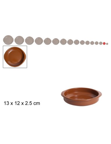 CAZUELA 12CM DE BARRO CON ASAS