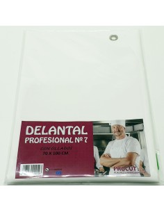 DELANTAL  Nº7 70X100CM PLASTICO BLANCO