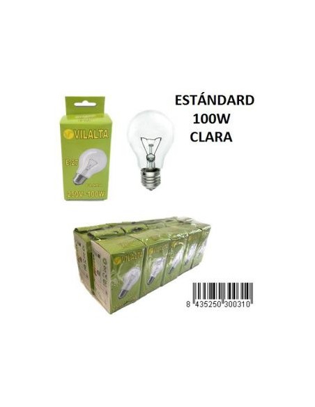 BOMBILLA 100W E27 HALOGENA ESFERICA  CLARA