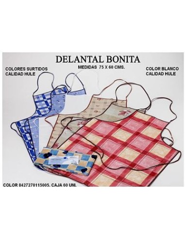 DELANTAL BONITA 75X60CM COLO