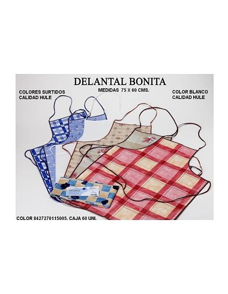 DELANTAL BONITA 75X60CM COLO