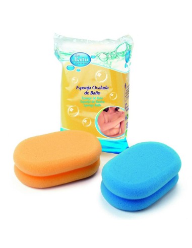 ESPONJA OVALADA15X10X5CM DE BAÑO