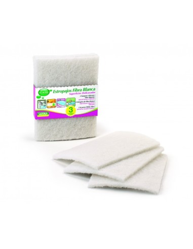 ESTROPAJO FIBRA BLANCA 3UN