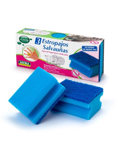 LOTE 3 SALVA UÑAS AZUL FIBRA AZUL