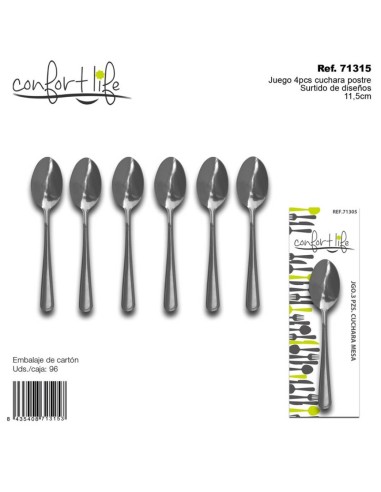 CUCHARAS 11.5CM 6UND CAFE