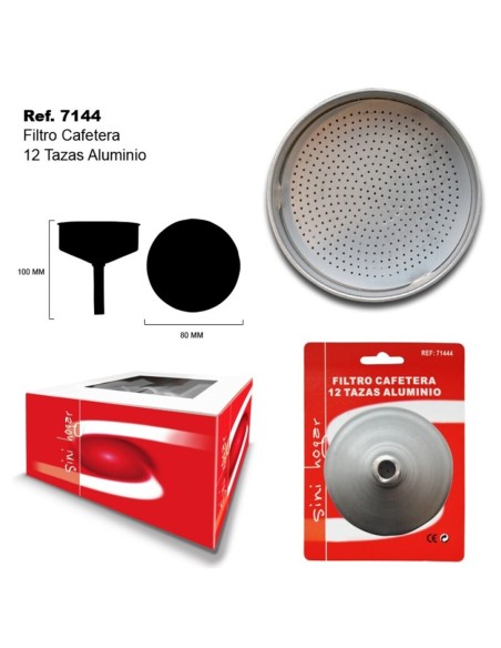 FILTOR CAFETERA 12 TAZAS ALUMINIO