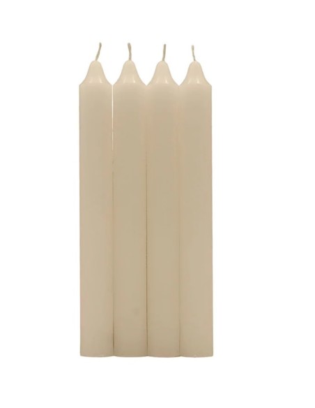 PACK 4 VELAS CILINDRICA CREMA