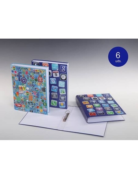 CARPETA 2 ANILLAS REDES SOCIALES DIN A4