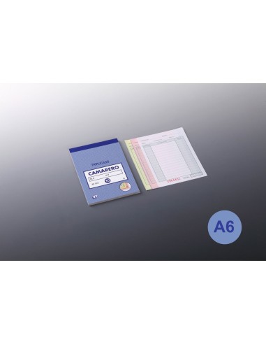 TALONARIO CAMARERO A6 DUPLICADO 30 COPIAS