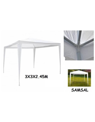 CARPA GAZEBO METAL/TELA WATERPROOF BLANCO 3*3*2.45M 7HOUSE