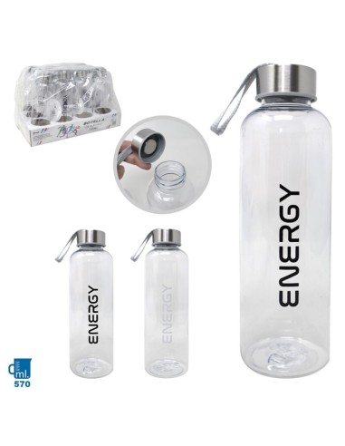 BOTELLA 570ML ENERGY PLASTICO SURTIDO