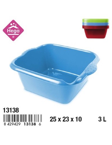 BARREÑO 3L PLASTICO GENOVA CUADRADO