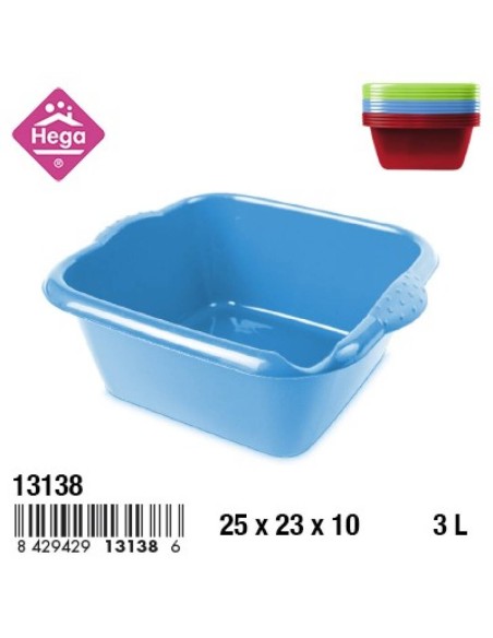 BARREÑO 3L PLASTICO GENOVA CUADRADO