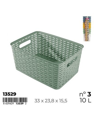 CESTO 10L 33X23.8X15.5CM Nº3 RATTAN LINE